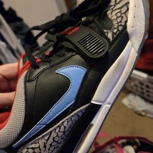 Kids Black and Blue Athletic Shoes